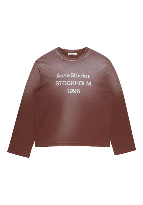 t-shirt logo relaxed fit unisex marrone ACNE STUDIOS | CL0197ADN